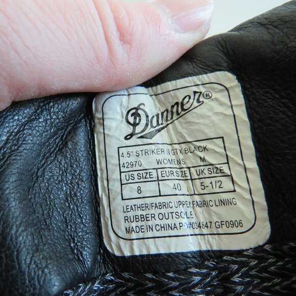 DANNER 4.5" Striker II GTX Tactical Gore-tex Boots in Black Leather Women's 8 - Picture 15 of 15